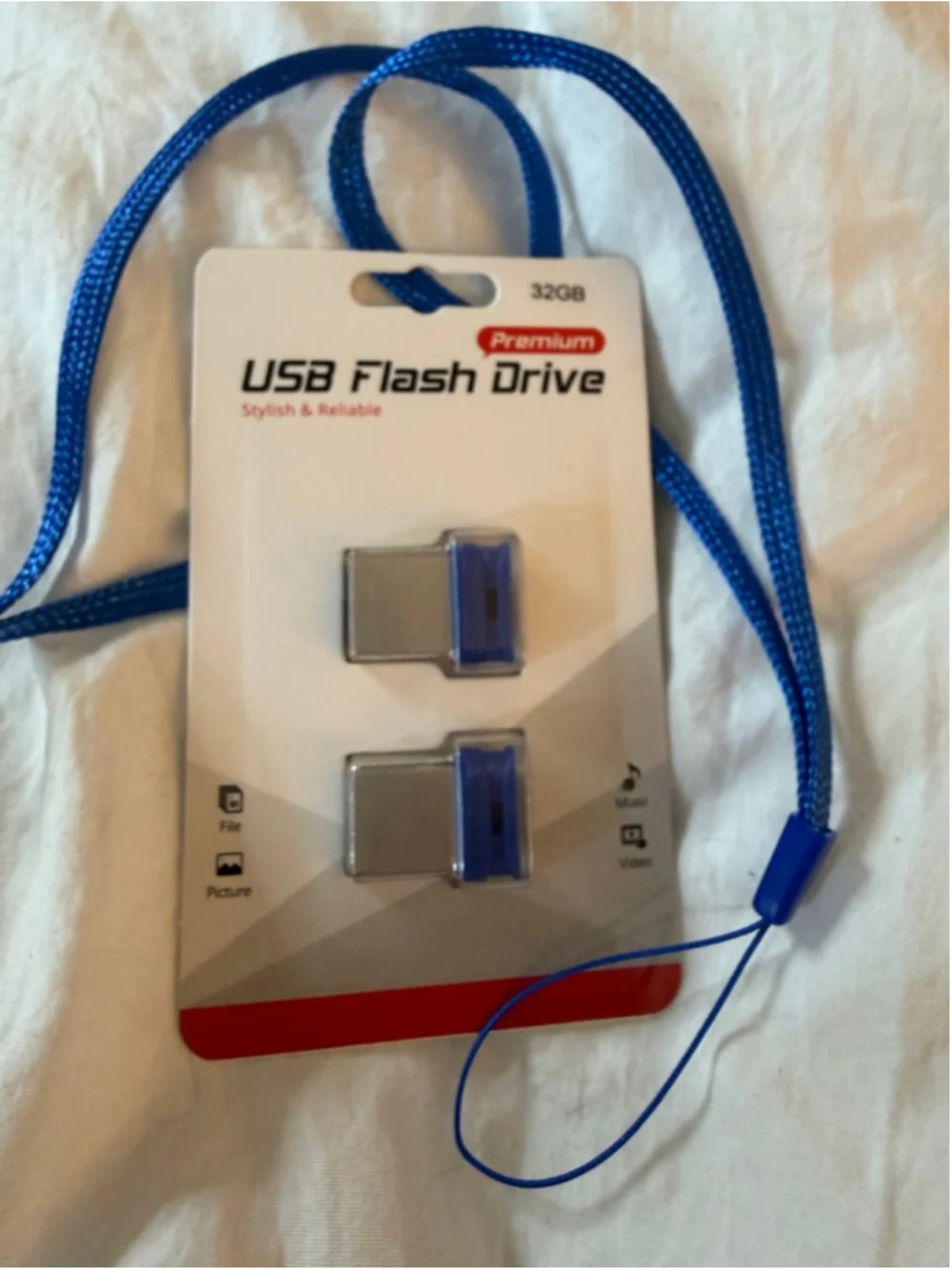 NEW K&ZZ 32GB USB Flash Drive 3.0 Lanyard 2 Pack 32 GB USB 3.0 Thumb Drive